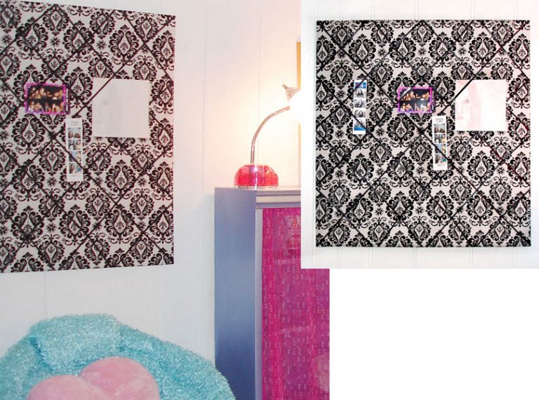 DIY Fabric Covered Memo Board.