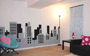 skyline mural template