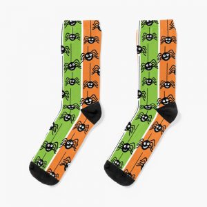 halloween sock with spiders