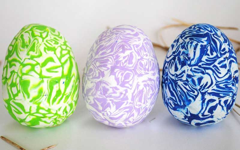 polymer clay easter eggs