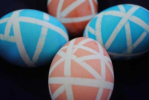 pattern dyed easter eggs