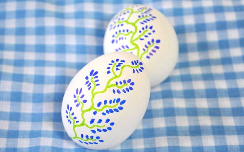 decorated easter eggs