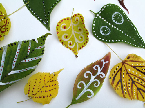 decorated leaves