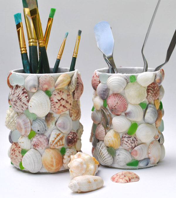 sea-shell-sea-glass-craft-pot