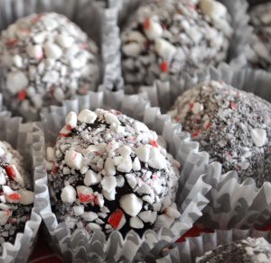 mint chocolate truffles