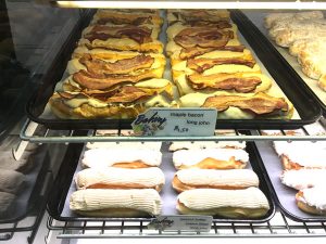 maple bacon long john