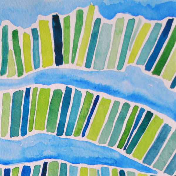 watercolor abstract lines