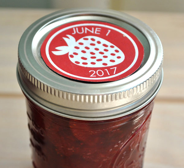 free label strawberry jam
