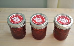 free label- trawberry jam