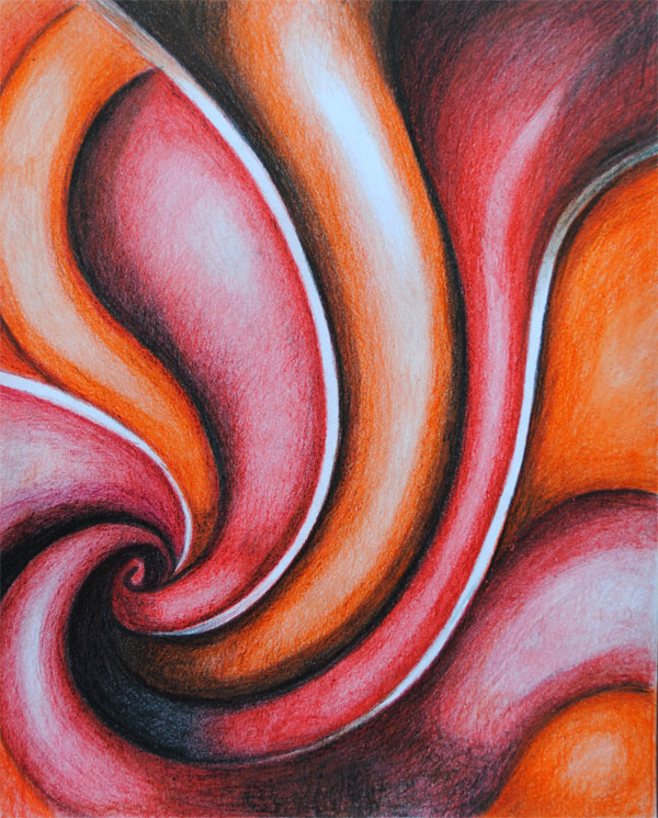 Inktense Pencil abstract art