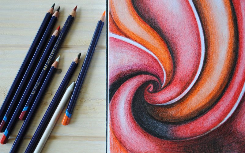 Inktense Pencil abstract art