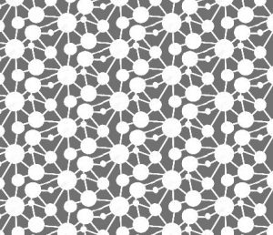 connected circles geometric fabric