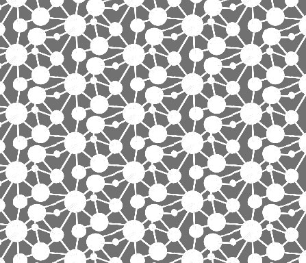 connected circles geometric fabric