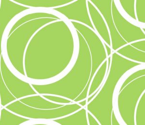 green swirly geoemtric fabric