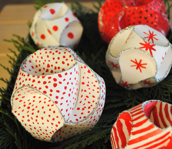 festive christmas orbs