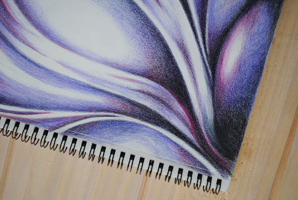 inktense abstract purple