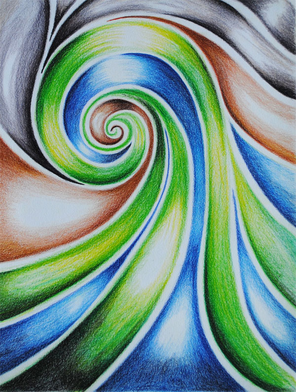 Fern abstract art in Pencil