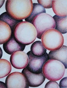 Inktense color pencil orbs