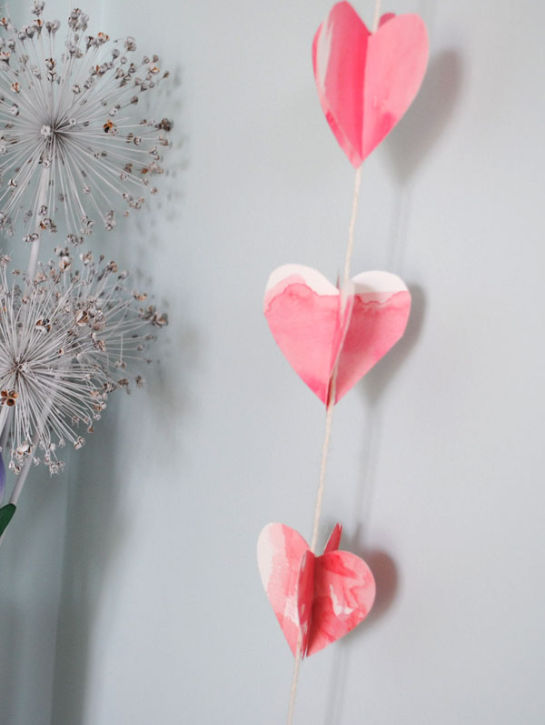 valentine heart garland