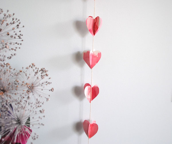valentine heart garland