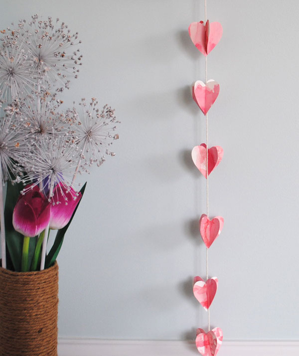 valentine heart garland