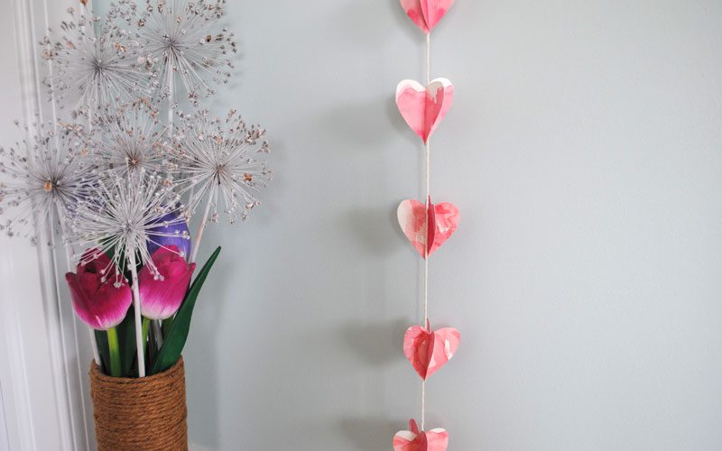 valentine heart garland