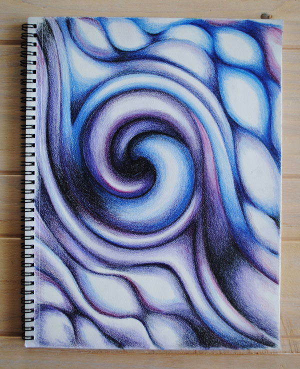blue and purple swirl abstract