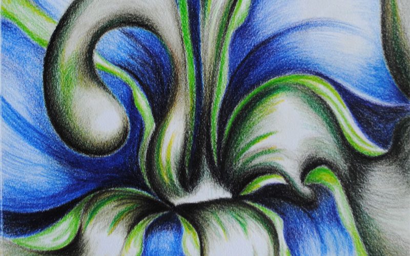 Inktense Pencil abstract art