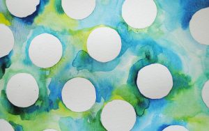 watercolor negative circles