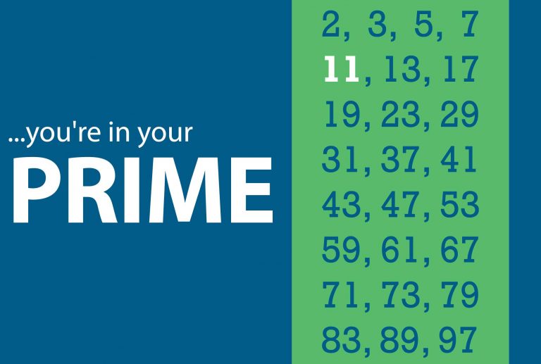 Free printable birthday card for Prime number birthdays