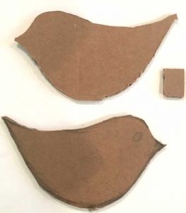 paper mache bird shape