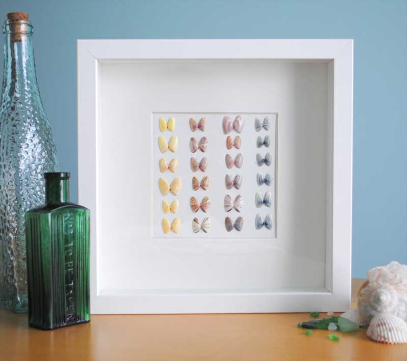framed shell art
