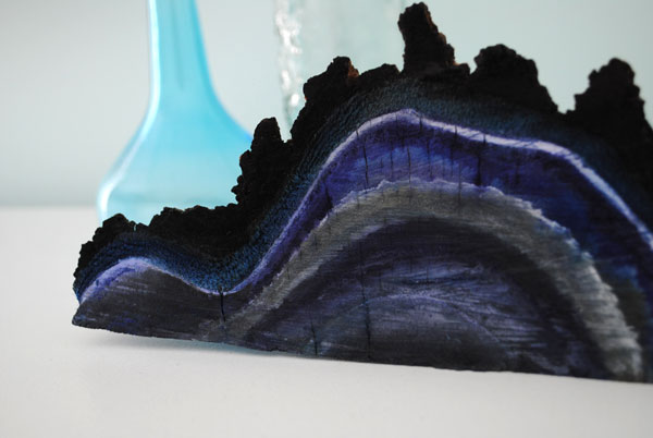 painted wood geode