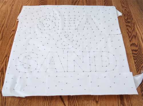 string art in progress