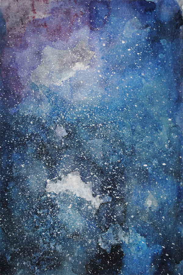 watercolor galaxy painting