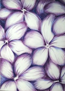 purple flowers abstract