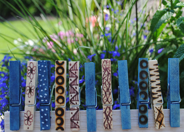 decorated clothes pins