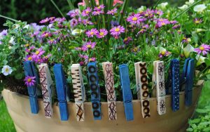 decorated clothes pegs