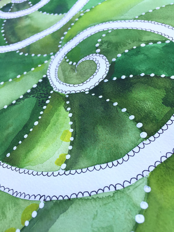 spiral dot watercolor