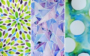 watercolor abstract patterns