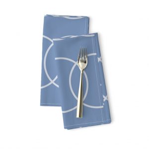 blue circle napkins