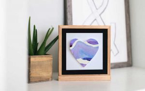 framed valentine heart