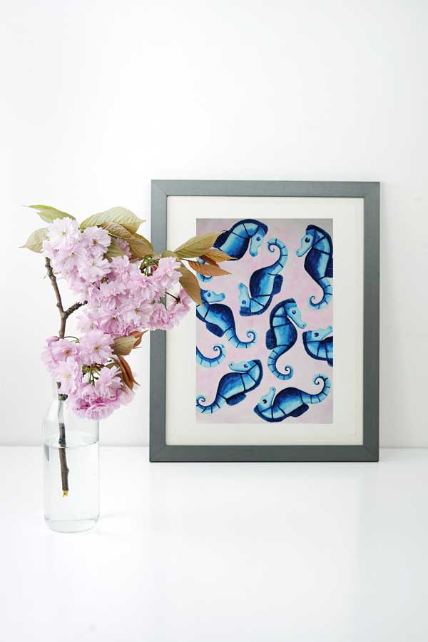 seahorse art