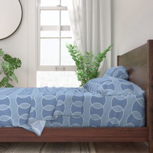 contemporary blue sheet set