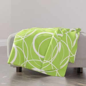 swirly green throw blanket