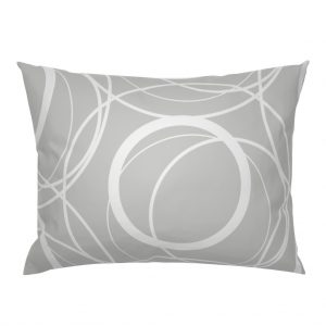 swirly grey pillow sham