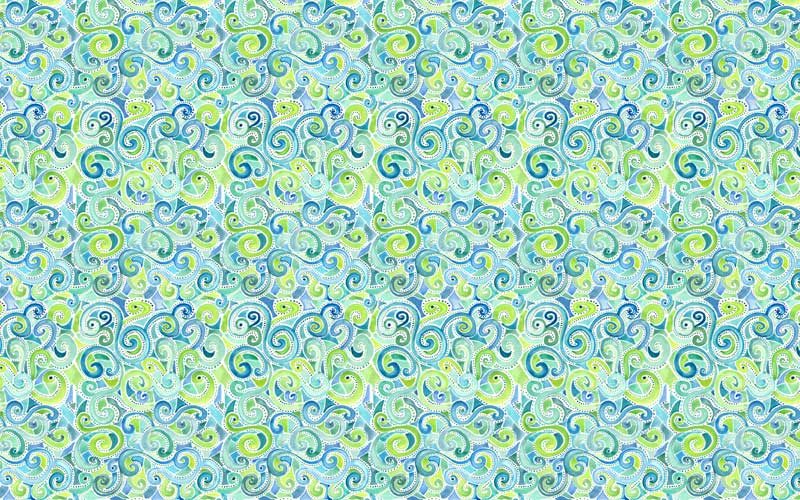 swirly spiral watercolor pattern