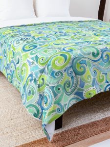 swirly spiral watercolor comforter