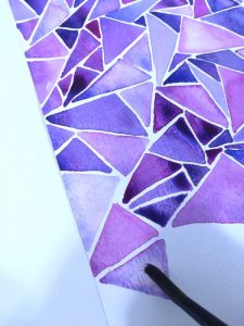 water color tutorial abstract triangles