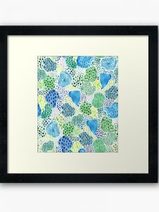 drops watercolor framed art